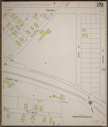 Sanborn Fire Insurance Map from Worcester, Worcester County, Massachusetts (1910), Sheet #0172 - Complete Map Set gallery image, historic Sanborn map, vintage wall art, Massachusetts Massachusetts