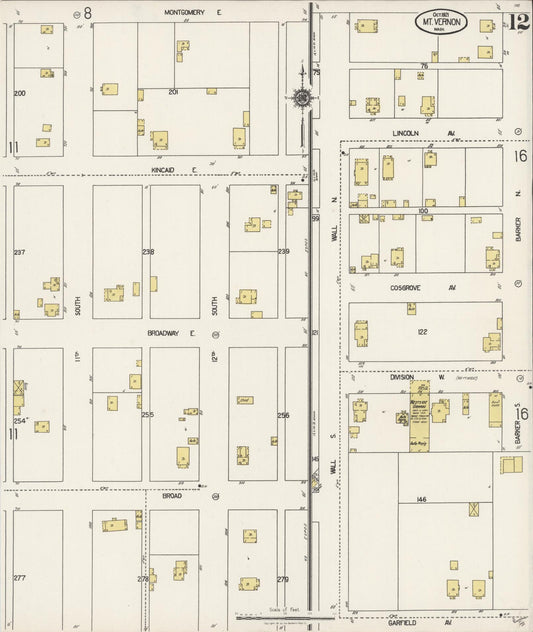 Sanborn Fire Insurance Map from Mount Vernon, Skagit County, Washington (1921), Sheet #0012 - Historic Sanborn Fire Insurance Map Print, vintage old map wall art, antique decor, genealogy gift, Washington Washington map