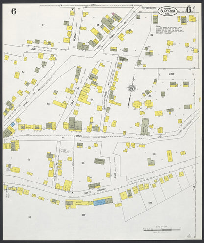 Sanborn Fire Insurance Map from Superior, Pinal County, Arizona (1926), Sheet #0006 - Complete Map Set gallery image, historic Sanborn map, vintage wall art, Arizona Arizona
