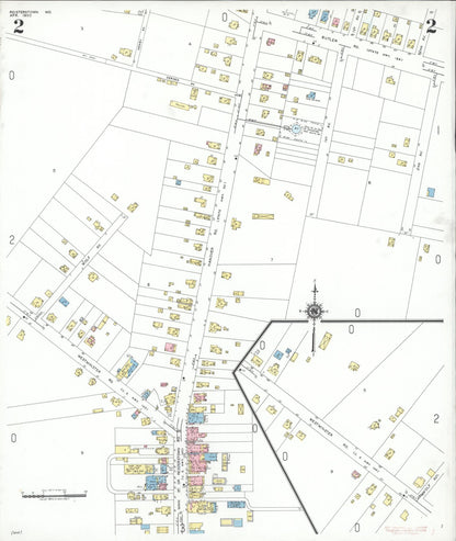 Sanborn Fire Insurance Map from Reisterstown, Baltimore County, Maryland (1950), Sheet #0002 - Complete Map Set gallery image, historic Sanborn map, vintage wall art, Maryland Maryland