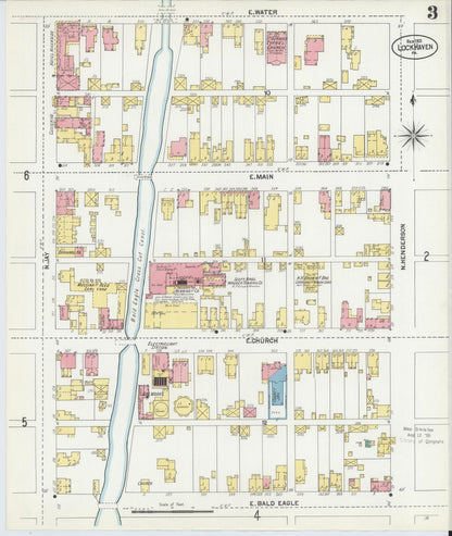 Sanborn Fire Insurance Map from Lock Haven, Clinton County, Pennsylvania (1901), Sheet #0003 - Complete Map Set gallery image, historic Sanborn map, vintage wall art, Pennsylvania Pennsylvania