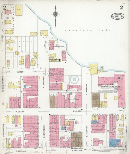 Sanborn Fire Insurance Map from Albert Lea, Freeborn County, Minnesota (1926), Sheet #0002 - Complete Map Set gallery image, historic Sanborn map, vintage wall art, Minnesota Minnesota