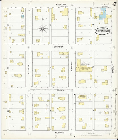 Sanborn Fire Insurance Map from Independence, Buchanan County, Iowa (1892), Sheet #0007 - Historic Sanborn Fire Insurance Map Print