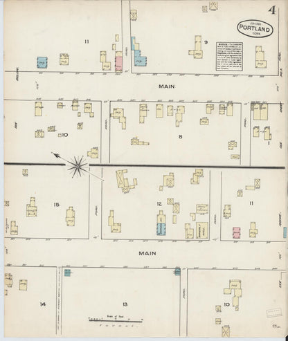 Sanborn Fire Insurance Map from Portland, Middlesex County, Connecticut (1884), Sheet #0004 - Complete Map Set gallery image, historic Sanborn map, vintage wall art, Connecticut Connecticut