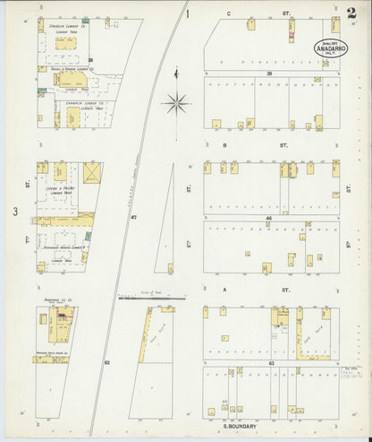 Sanborn Fire Insurance Map from Anadarko, Caddo County, Oklahoma (1902), Sheet #0002 - Complete Map Set gallery image, historic Sanborn map, vintage wall art, Oklahoma Oklahoma