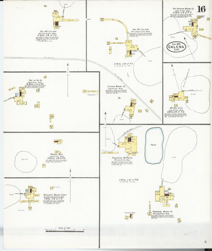 Sanborn Fire Insurance Map from Galena, Cherokee County, Kansas (1905), Sheet #0016 - Complete Map Set gallery image, historic Sanborn map, vintage wall art, Kansas Kansas