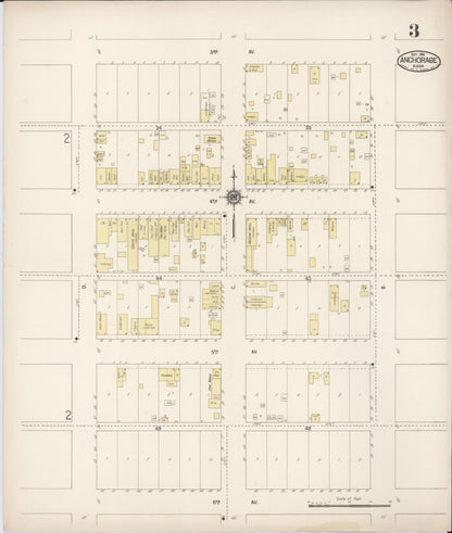 Sanborn Fire Insurance Map from Anchorage, Anchorage Census Division, Alaska (1916), Sheet #0003 - Complete Map Set gallery image, historic Sanborn map, vintage wall art, Alaska Alaska