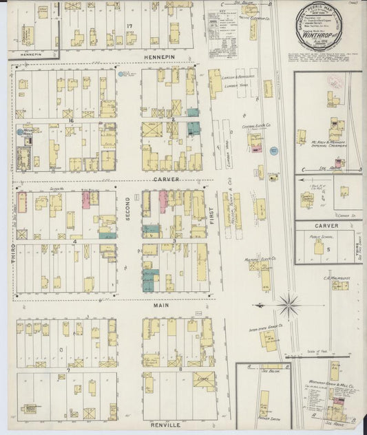 Sanborn Fire Insurance Map from Winthrop, Sibley County, Minnesota. (1894) – Map View