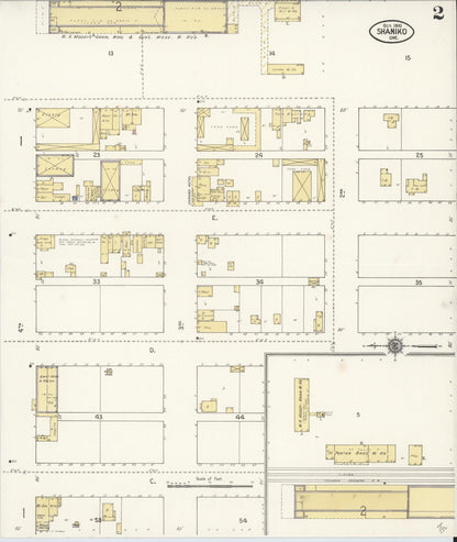 Sanborn Fire Insurance Map from Shaniko, Wasco County, Oregon (1910), Sheet #0002 - Complete Map Set gallery image, historic Sanborn map, vintage wall art, Oregon Oregon