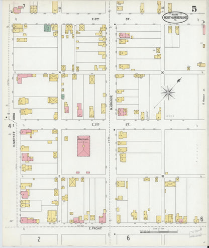 Sanborn Fire Insurance Map from Northumberland, Northumberland County, Pennsylvania (1901), Sheet #0005 - Complete Map Set gallery image, historic Sanborn map, vintage wall art, Pennsylvania Pennsylvania