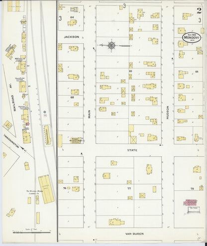 Sanborn Fire Insurance Map from Mondovi, Buffalo County, Wisconsin (1909), Sheet #0002 - Complete Map Set gallery image, historic Sanborn map, vintage wall art, Wisconsin Wisconsin