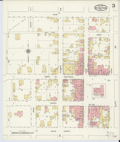 Sanborn Fire Insurance Map from Georgetown, Brown County, Ohio (1912), Sheet #0003 - Complete Map Set gallery image, historic Sanborn map, vintage wall art, Ohio Ohio