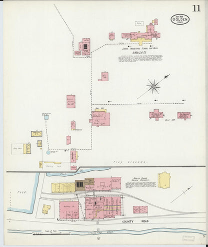 Sanborn Fire Insurance Map from Golden, Jefferson County, Colorado (1906), Sheet #0011 - Complete Map Set gallery image, historic Sanborn map, vintage wall art, Colorado Colorado