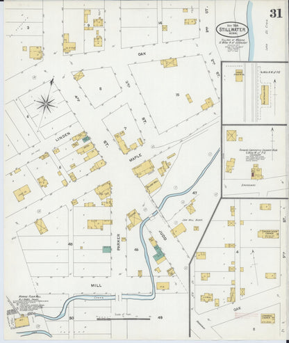 Sanborn Fire Insurance Map from Stillwater, Washington County, Minnesota (1904), Sheet #0031 - Complete Map Set gallery image, historic Sanborn map, vintage wall art, Minnesota Minnesota