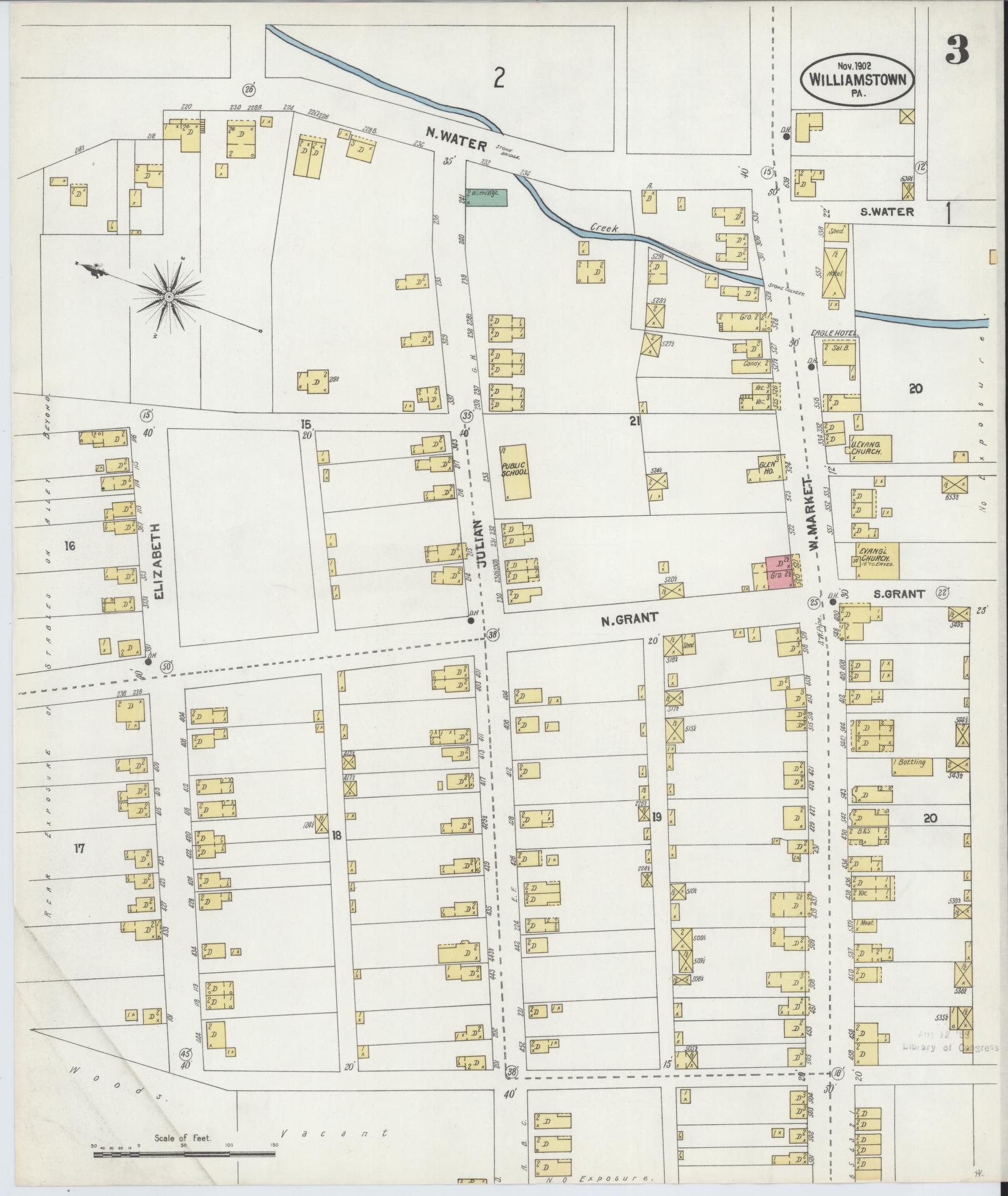 Sanborn Fire Insurance Map from Williamstown, Dauphin County, Pennsylvania (1902), Sheet #0003 - Complete Map Set gallery image, historic Sanborn map, vintage wall art, Pennsylvania Pennsylvania