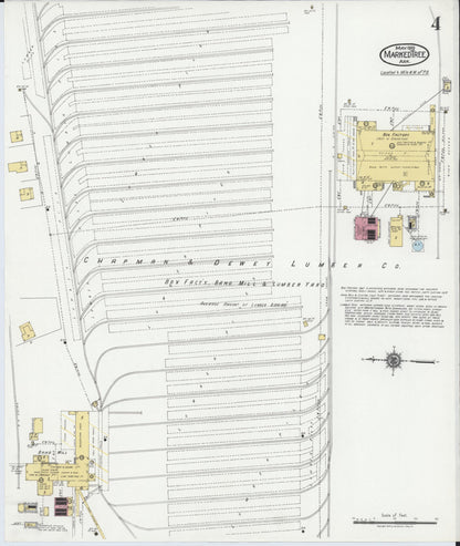 Sanborn Fire Insurance Map from Marked Tree, Poinsett County, Arkansas (1919), Sheet #0004 - Complete Map Set gallery image, historic Sanborn map, vintage wall art, Arkansas Arkansas