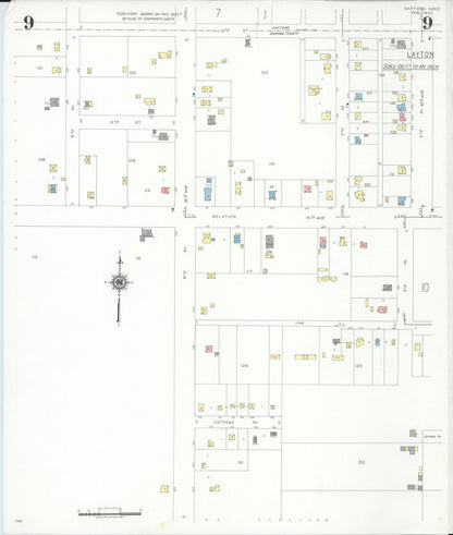 Sanborn Fire Insurance Map from Safford, Graham County, Arizona (1941), Sheet #0009 - Complete Map Set gallery image, historic Sanborn map, vintage wall art, Arizona Arizona