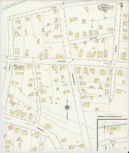 Sanborn Fire Insurance Map from Jordan, Onondaga County, New York (1912), Sheet #0005 - Complete Map Set gallery image, historic Sanborn map, vintage wall art, New York New York