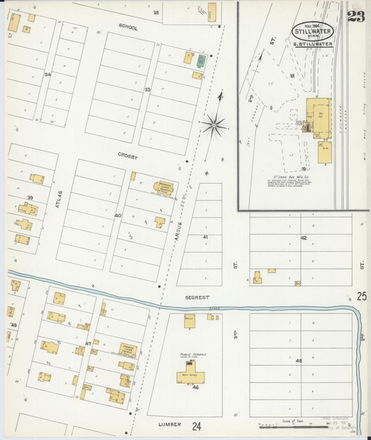 Sanborn Fire Insurance Map from Stillwater, Washington County, Minnesota (1904), Sheet #0023 - Historic Sanborn Fire Insurance Map Print, vintage old map wall art, antique decor, genealogy gift, Minnesota Minnesota map