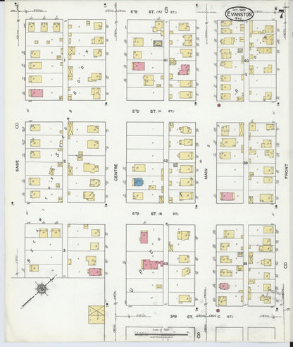 Sanborn Fire Insurance Map from Evanston, Uinta County, Wyoming (1920), Sheet #0007 - Complete Map Set gallery image, historic Sanborn map, vintage wall art, Wyoming Wyoming