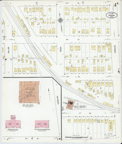 Sanborn Fire Insurance Map from Aurora, Saint Louis County, Minnesota (1921), Sheet #0004 - Complete Map Set gallery image, historic Sanborn map, vintage wall art, Minnesota Minnesota