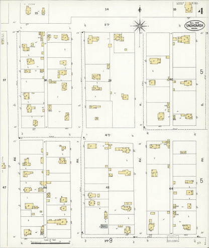 Sanborn Fire Insurance Map from Snohomish, Snohomish County, Washington (1908), Sheet #0004 - Complete Map Set gallery image, historic Sanborn map, vintage wall art, Washington Washington