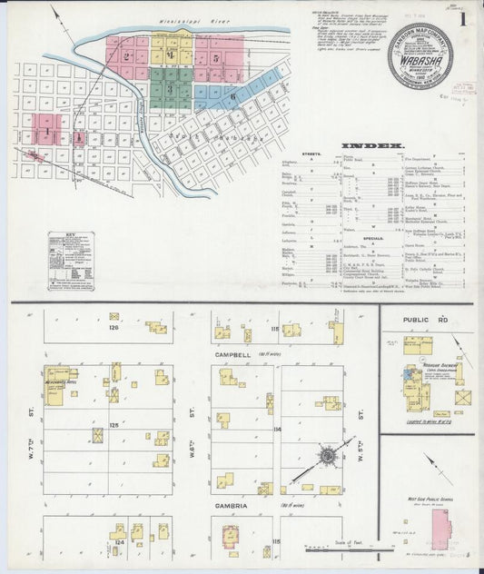 Sanborn Fire Insurance Map from Wabasha, Wabasha County, Minnesota. (1910) – Map View