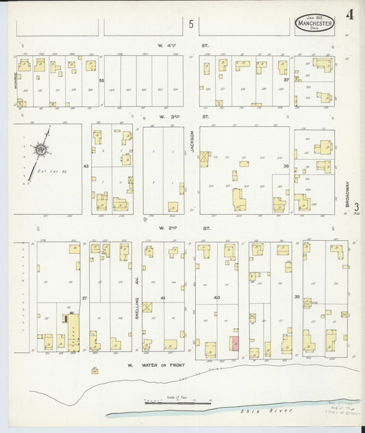 Sanborn Fire Insurance Map from Manchester, Adams County, Ohio. (1912), Sheet 4 – Historic Sanborn Fire Insurance Map Print