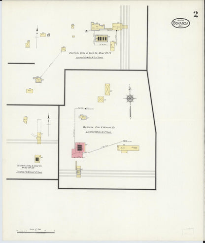 Sanborn Fire Insurance Map from Bonanza, Sebastian County, Arkansas (1913), Sheet #0002 - Complete Map Set gallery image, historic Sanborn map, vintage wall art, Arkansas Arkansas