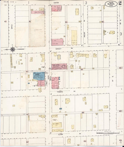 Sanborn Fire Insurance Map from Dubois, Clark County, Idaho (1929), Sheet #0002 - Complete Map Set gallery image, historic Sanborn map, vintage wall art, Idaho Idaho