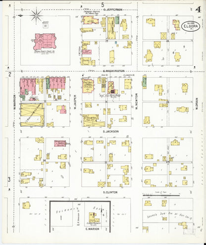 Sanborn Fire Insurance Map from Eldora, Hardin County, Iowa (1900), Sheet #0004 - Historic Sanborn Fire Insurance Map Print