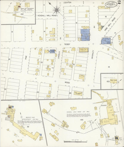Sanborn Fire Insurance Map from Kendall, Fergus County, Montana (1908), Sheet #0002 - Complete Map Set gallery image, historic Sanborn map, vintage wall art, Montana Montana