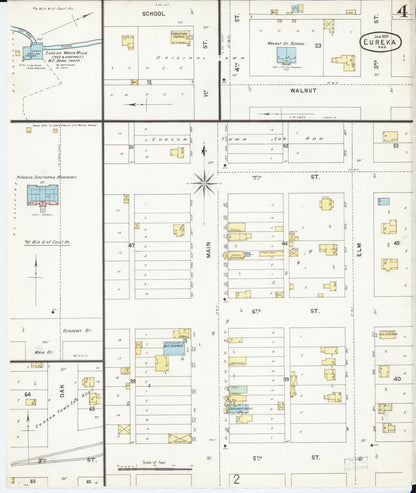 Sanborn Fire Insurance Map from Eureka, Greenwood County, Kansas (1897), Sheet #0004 - Complete Map Set gallery image, historic Sanborn map, vintage wall art, Kansas Kansas