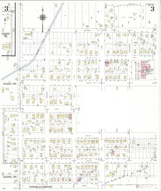 Sanborn Fire Insurance Map from Griswold, Cass County, Iowa (1948), Sheet #0003 - Historic Sanborn Fire Insurance Map Print, vintage old map wall art