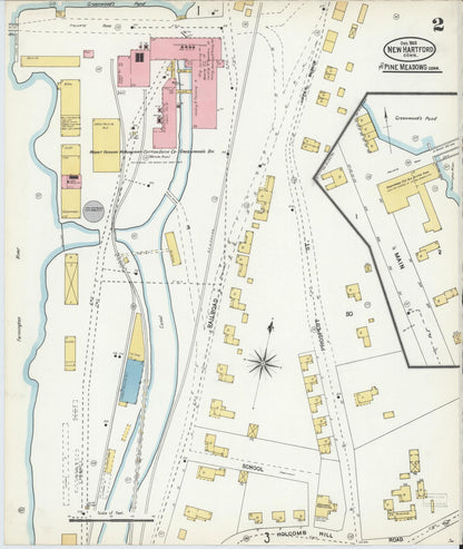 Sanborn Fire Insurance Map from New Hartford, Litchfield County, Connecticut (1903), Sheet #0002 - Complete Map Set gallery image, historic Sanborn map, vintage wall art, Connecticut Connecticut