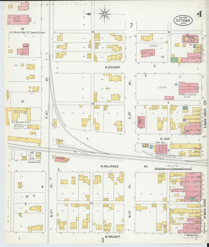 Sanborn Fire Insurance Map from Ottawa, Putnam County, Ohio (1900), Sheet #0004 - Complete Map Set gallery image, historic Sanborn map, vintage wall art, Ohio Ohio