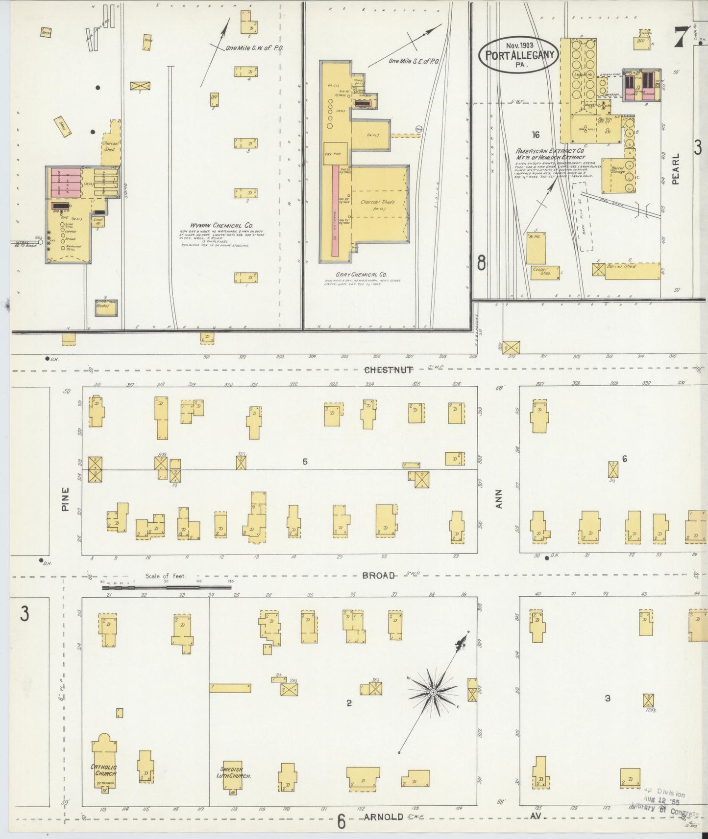 Sanborn Fire Insurance Map from Port Allegany, McKean County, Pennsylvania (1903), Sheet #0007 - Complete Map Set gallery image, historic Sanborn map, vintage wall art, Pennsylvania Pennsylvania
