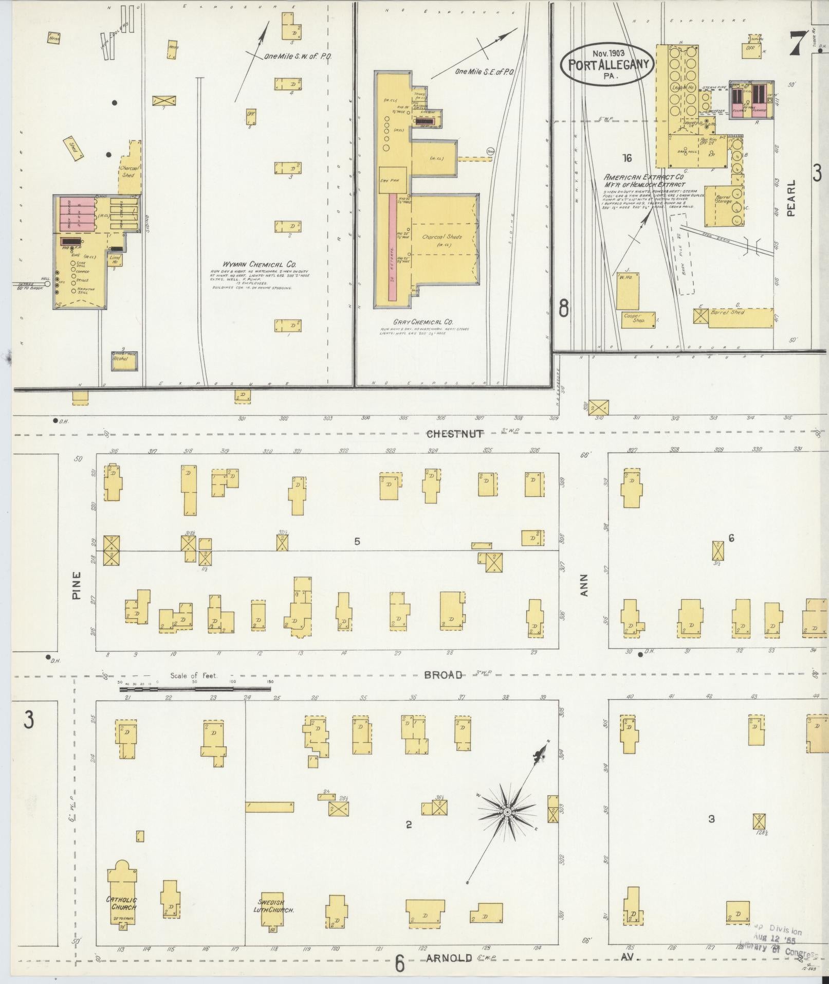 Sanborn Fire Insurance Map from Port Allegany, McKean County, Pennsylvania (1903), Sheet #0007 - Complete Map Set gallery image, historic Sanborn map, vintage wall art, Pennsylvania Pennsylvania