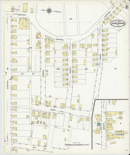 Sanborn Fire Insurance Map from Johnsonburg, Elk County, Pennsylvania (1909), Sheet #0008 - Complete Map Set gallery image, historic Sanborn map, vintage wall art, Pennsylvania Pennsylvania