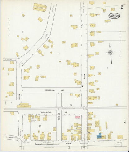 Sanborn Fire Insurance Map from Clinton, Middlesex County, Connecticut (1917), Sheet #0002 - Complete Map Set gallery image, historic Sanborn map, vintage wall art, Connecticut Connecticut