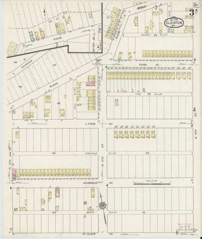 Sanborn Fire Insurance Map from Clairton, Allegheny County, Pennsylvania (1915), Sheet #0003 - Historic Sanborn Fire Insurance Map Print, vintage old map wall art, antique decor, genealogy gift, Pennsylvania Pennsylvania map