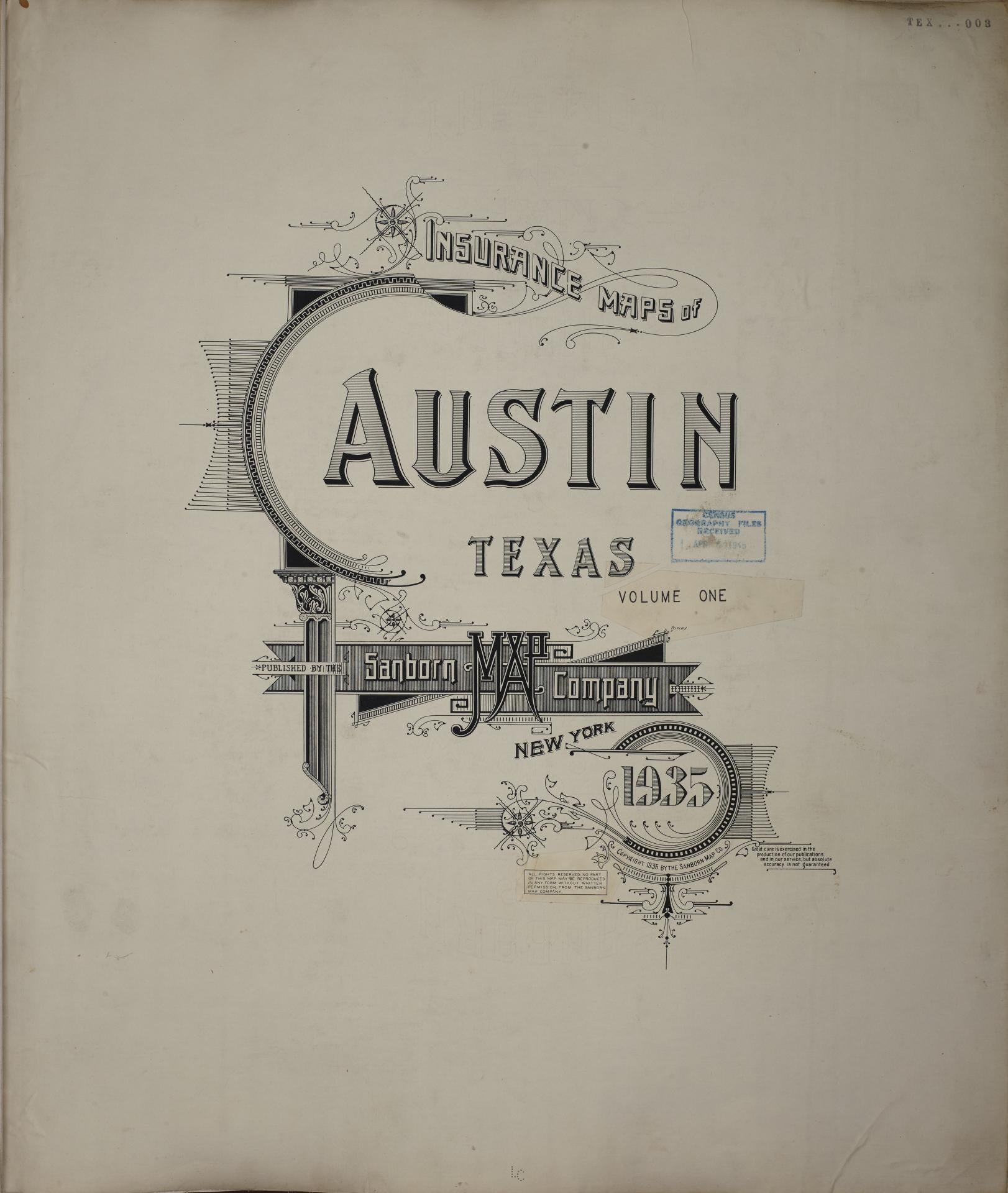 Sanborn Fire Insurance Map from Austin, Travis County, Texas. (1961) – Historic Sanborn Fire Insurance Map Print