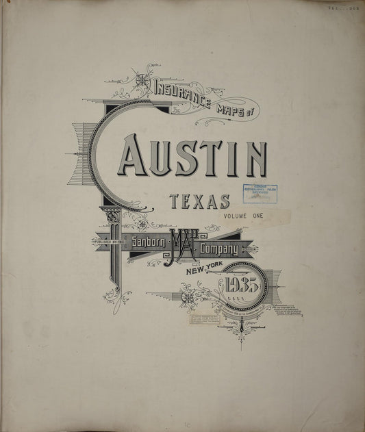 Sanborn Fire Insurance Map from Austin, Travis County, Texas. (1961) – Historic Sanborn Fire Insurance Map Print
