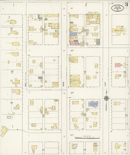 Sanborn Fire Insurance Map from Joseph, Wallowa County, Oregon (1910), Sheet #0003 - Complete Map Set gallery image, historic Sanborn map, vintage wall art, Oregon Oregon