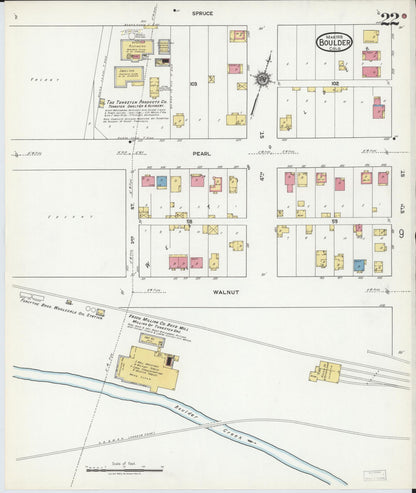 Sanborn Fire Insurance Map from Boulder, Boulder County, Colorado (1918), Sheet #0022 - Complete Map Set gallery image, historic Sanborn map, vintage wall art, Colorado Colorado