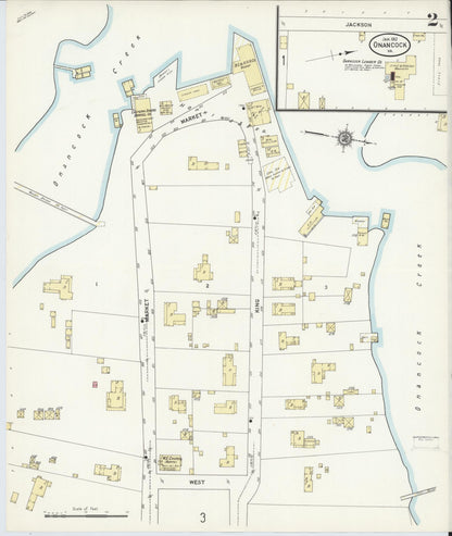 Sanborn Fire Insurance Map from Onancock, Accomack County, Virginia (1912), Sheet #0002 - Complete Map Set gallery image, historic Sanborn map, vintage wall art, Virginia Virginia