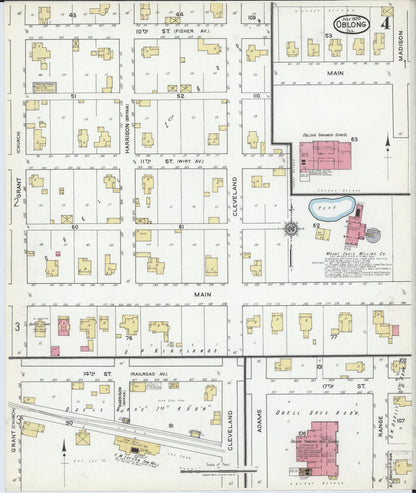 Sanborn Fire Insurance Map from Oblong, Crawford County, Illinois (1920), Sheet #0004 - Complete Map Set gallery image, historic Sanborn map, vintage wall art, Illinois Illinois