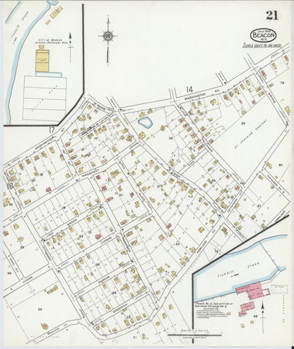 Sanborn Fire Insurance Map from Beacon, Dutchess County, New York (1919), Sheet #0021 - Complete Map Set gallery image, historic Sanborn map, vintage wall art, New York New York