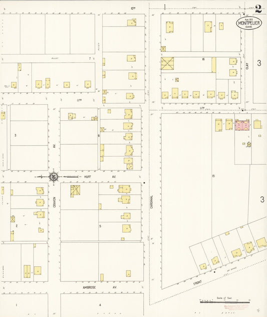 Sanborn Fire Insurance Map from Montpelier, Bear Lake County, Idaho (1915), Sheet #0002 - Historic Sanborn Fire Insurance Map Print, vintage old map wall art, antique decor, genealogy gift, Idaho Idaho map