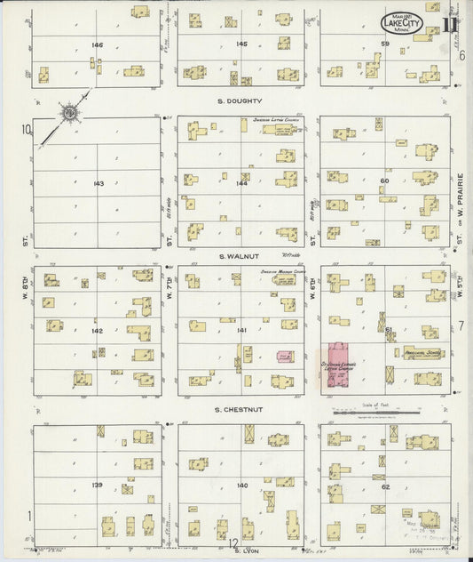 Sanborn Fire Insurance Map from Lake City, Wabasha County, Minnesota (1921), Sheet #0011 - Historic Sanborn Fire Insurance Map Print, vintage old map wall art, antique decor, genealogy gift, Minnesota Minnesota map